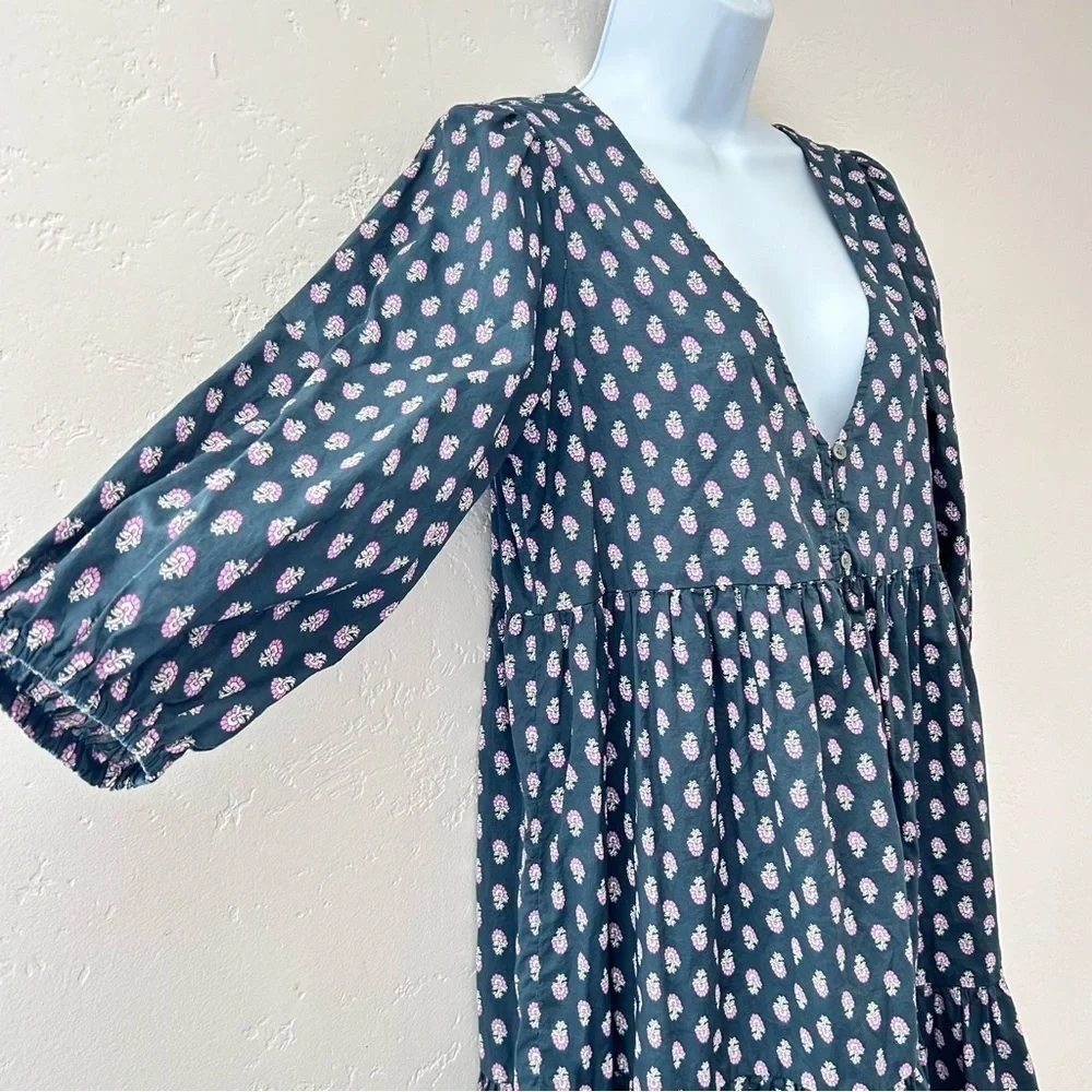 J CREW Cotton Voile Tiered Beach Dress In Best Buds Size XS - Picture 5 of 12